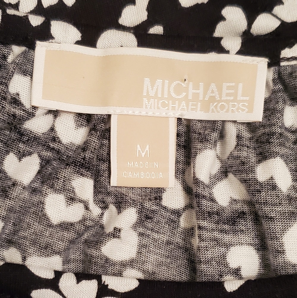 MICHAEL KORS Top Blouse Black & White Size M - Picture 5 of 6